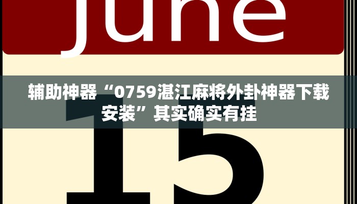 辅助神器“0759湛江麻将外卦神器下载安装”其实确实有挂